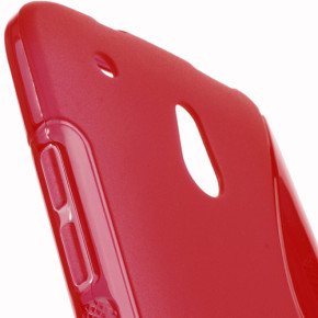 Силиконов гръб ТПУ S-Case за HTC One Mini M4 червен